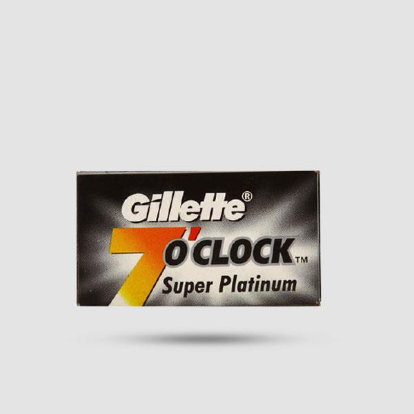 Ανταλλακτικές Λεπίδες Ξυρίσματος - Gillette - 7 o' Clock Super Platinum 1 X 10