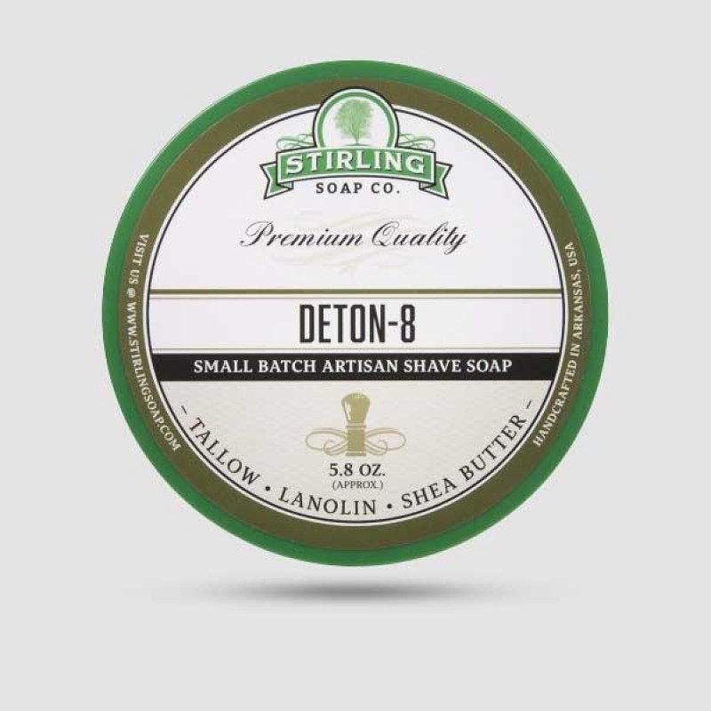 Shaving Soap - Stirling Soap Company - Deton-8 170ml