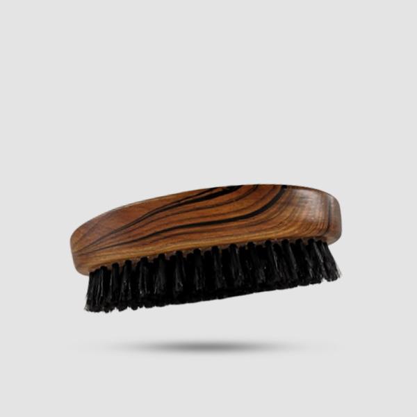 Military Wooden Matt Beardbrush With 100% Strong Natural Bristle