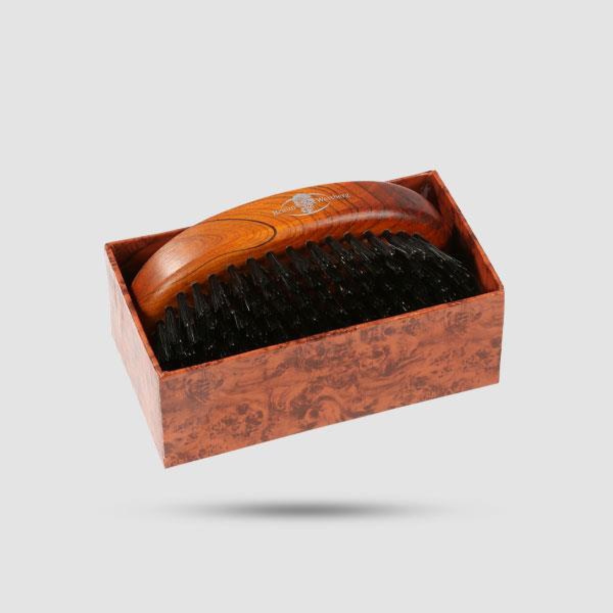 Military Wooden Matt Beardbrush With 100% Strong Natural Bristle