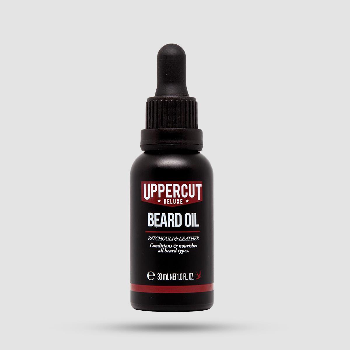 Λάδι Για Γένια - Uppercut Deluxe - Patchouli & Leather 30ml