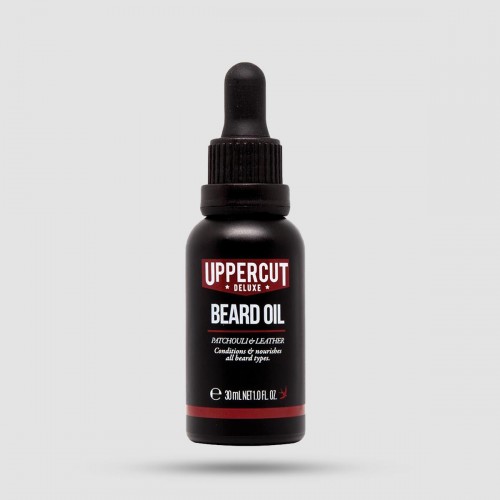 Beard Oil - Uppercut Deluxe - Patchouli & Leather 30ml