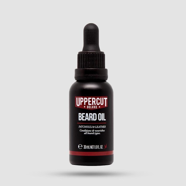 Beard Oil - Uppercut Deluxe - Patchouli & Leather 30ml