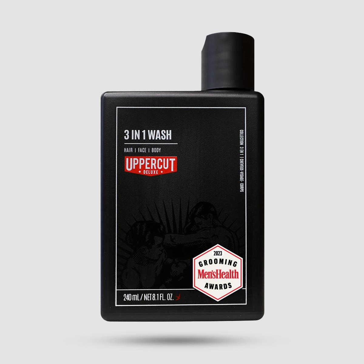 Hair | Face & Body Wash - Uppercut Deluxe - 3 in 1 Wash 240ml