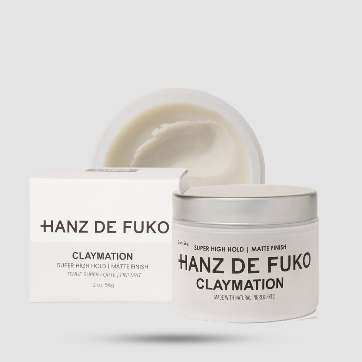 Πηλός Για Μαλλιά - Hanz De Fuko - Claymation 56g / 2oz.