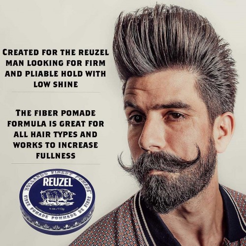 Fiber Pomade - Reuzel - Firm And Pliable | Low Shine 113g / 4oz