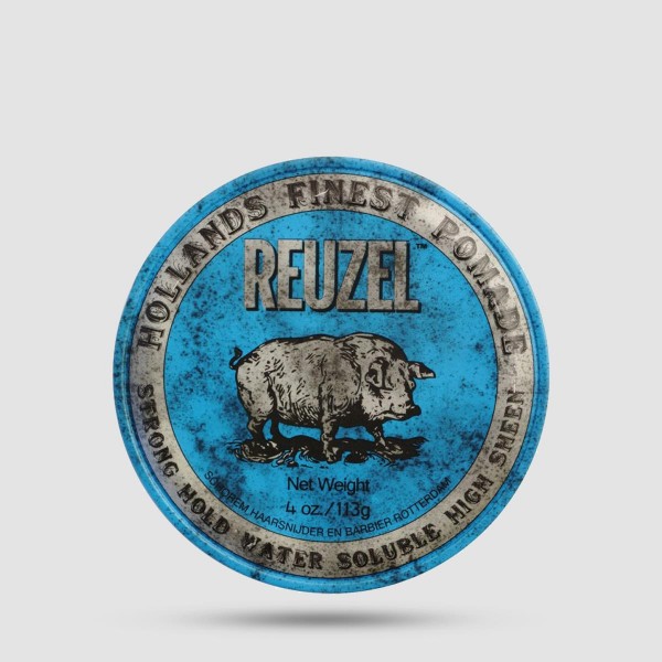 Blue Pomade - Reuzel - Strong Hold | High Sheen (Blue) 113g / 4oz