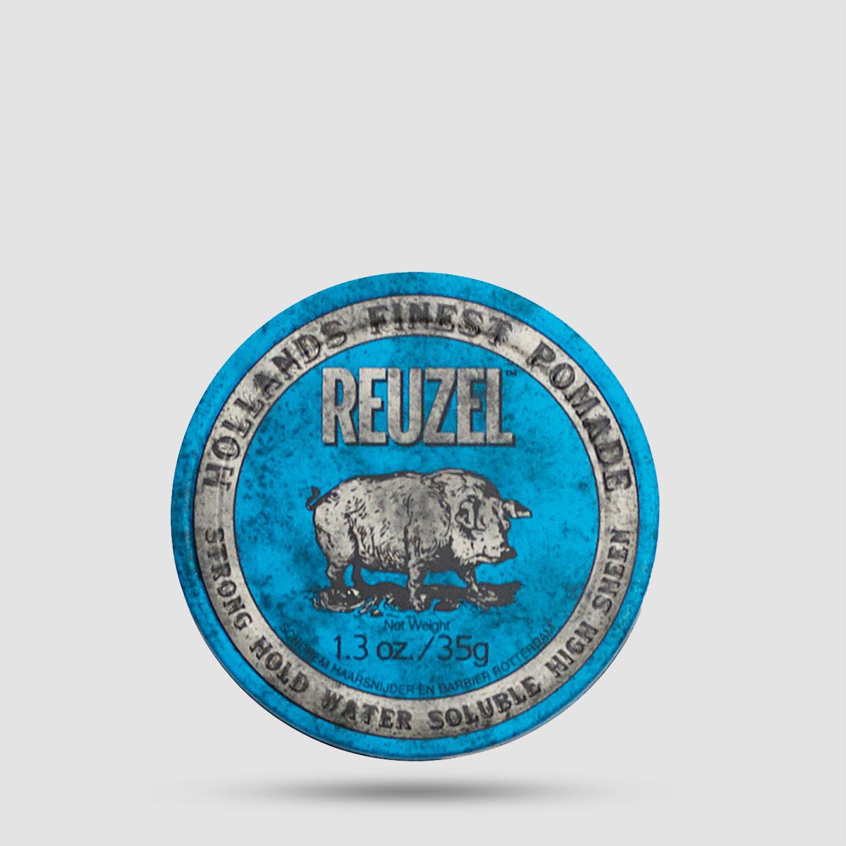 Blue Pomade - Reuzel - Strong Hold High Sheen (Blue) 35g