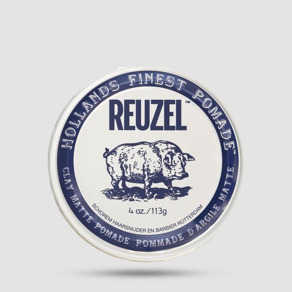 Clay Matte Pomade - Reuzel - Medium Hold | No Shine 113g / 4oz