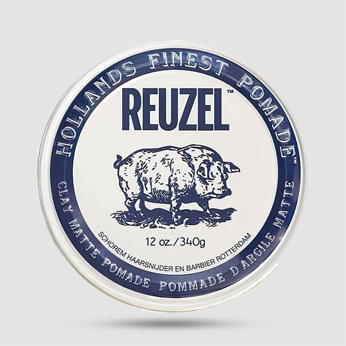 Clay Matte Pomade - Reuzel - Medium Hold | No Shine 340g / 12oz