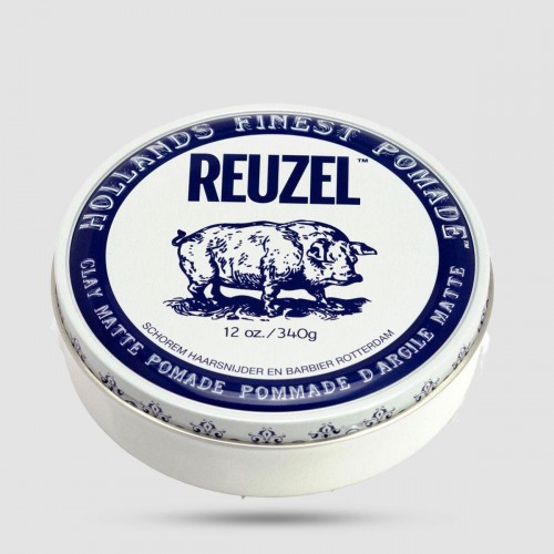 Clay Matte Pomade - Reuzel - Medium Hold | No Shine 340g / 12oz