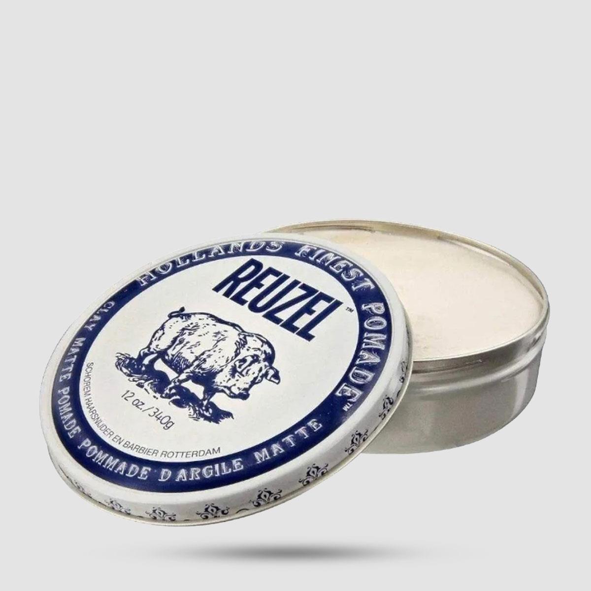 Clay Matte Pomade - Reuzel - Medium Hold | No Shine 340g / 12oz