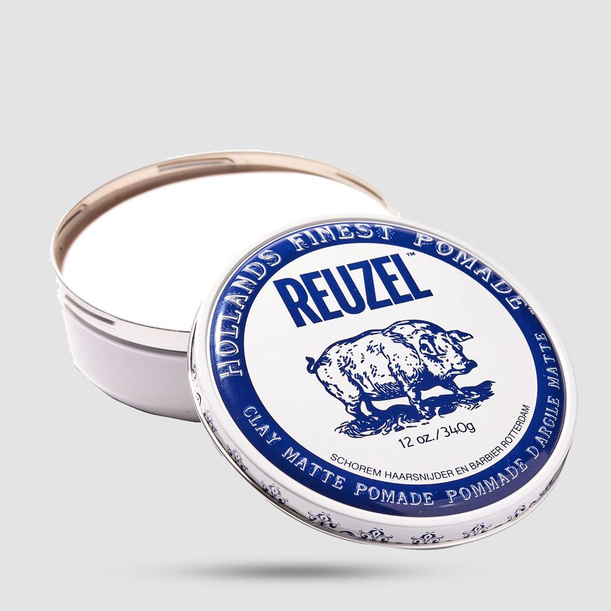 Clay Matte Pomade - Reuzel - Medium Hold | No Shine 340g / 12oz