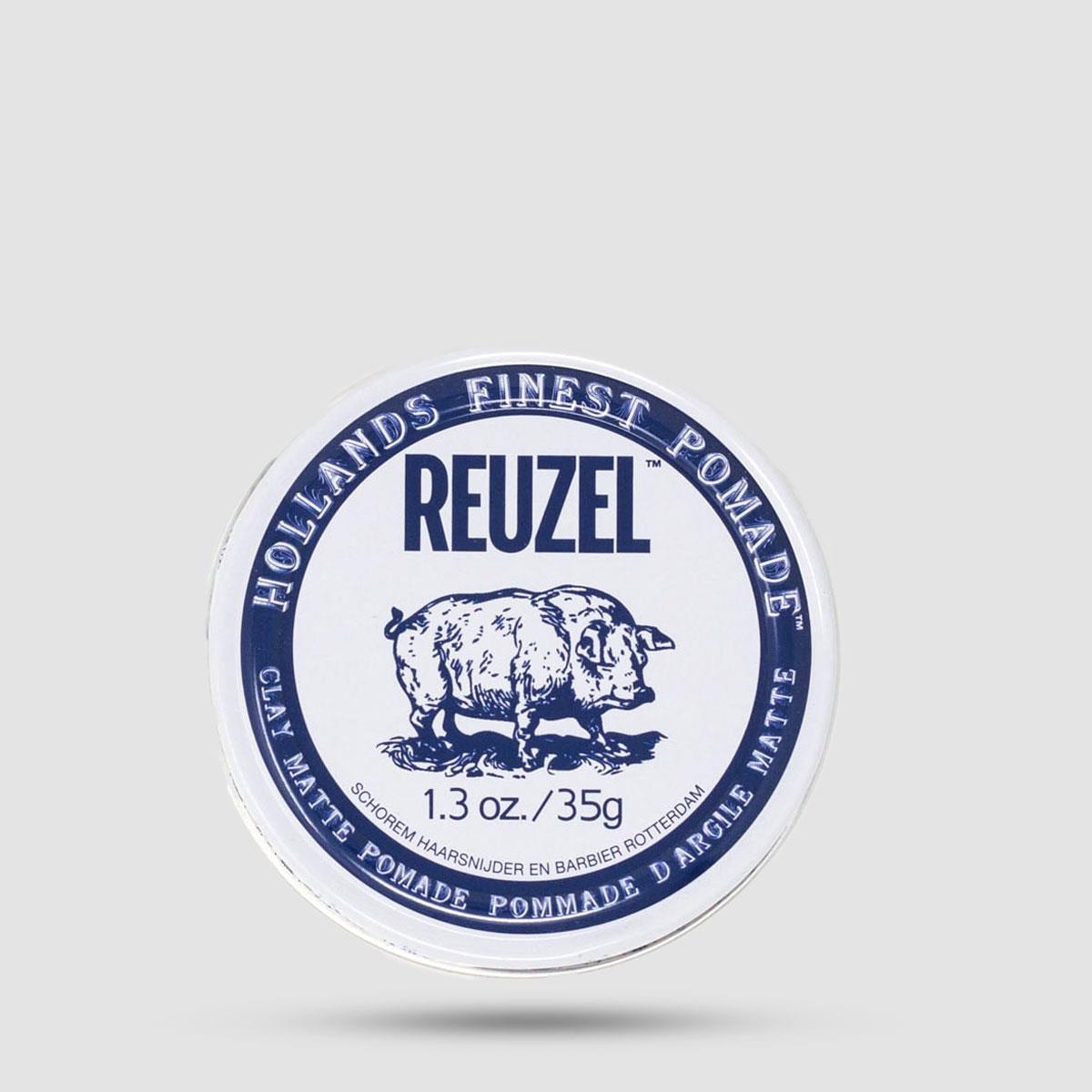 Clay Matte Pomade - Reuzel - Medium Hold | No Shine 35g / 1.3oz