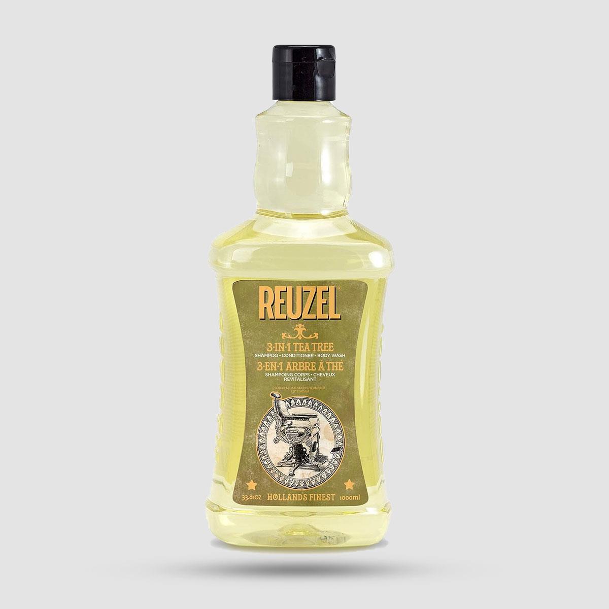 Hair, Beard & Body - Reuzel - 3-in-1 Tea Tree 1000ml