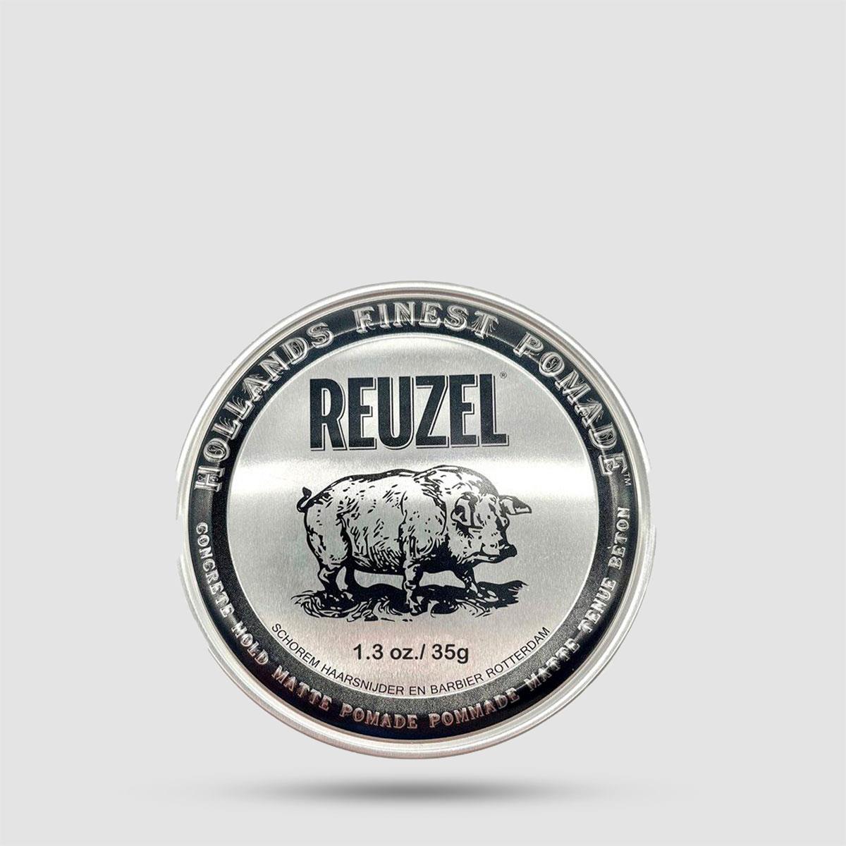 Concrete Hold Matte Pomade  - Reuzel - Strong Hold | No Shine 35g