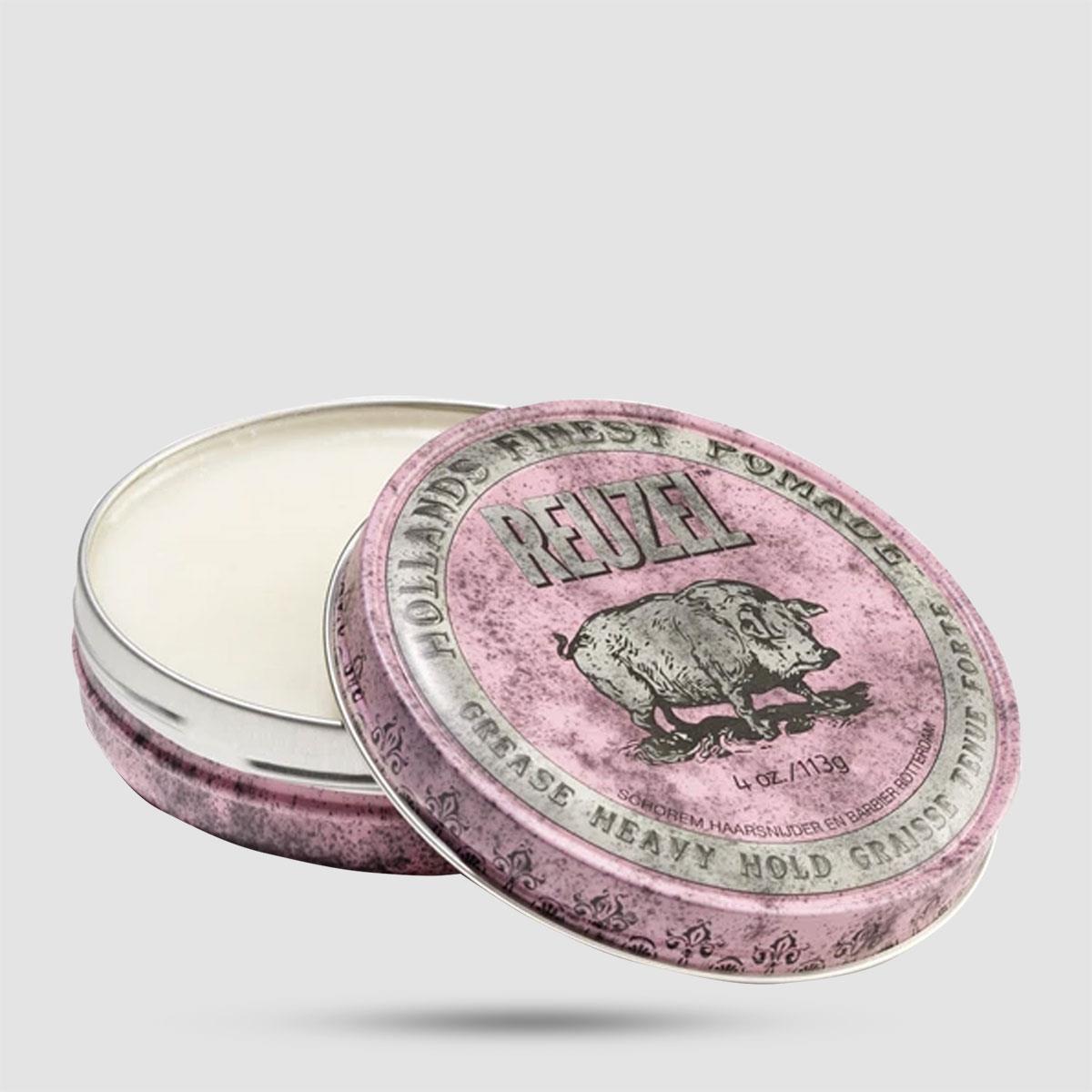 Pink Pomade Grease - Reuzel - Strong Hold | Medium Shine 113g / 4oz