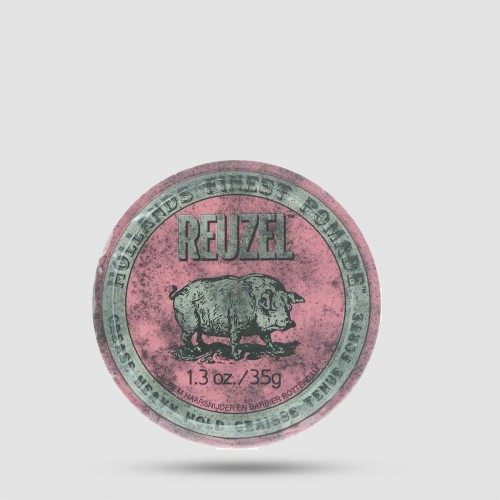 Pink Pomade Grease - Reuzel - Strong Hold | Medium Shine 35g / 1.3oz