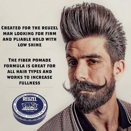 Fiber Pomade - Reuzel - Firm And Pliable | Low Shine 340g / 12oz.