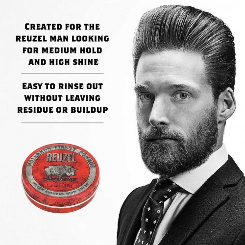 Red Pomade - Reuzel - Medium Hold | High Sheen 35g / 1.3oz