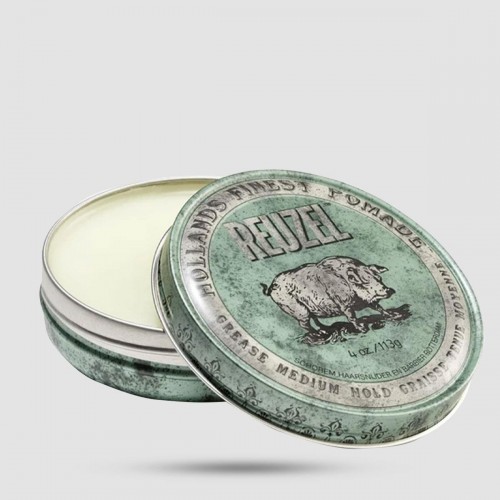 Green Pomade Grease - Reuzel - Medium Hold | Medium Shine 113g / 4oz