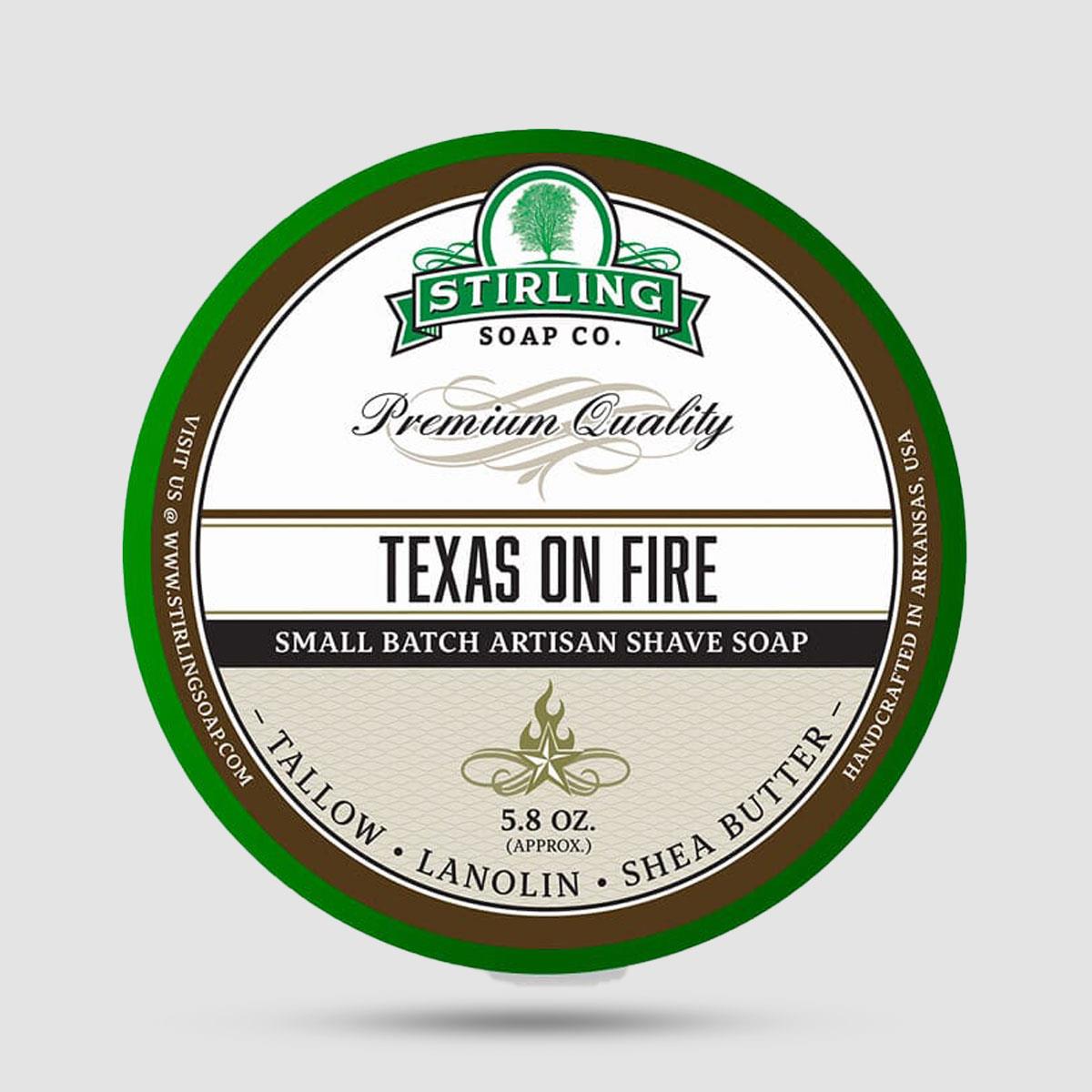 Shaving Soap - Stirling Soap Company - Texas On Fire 170ml