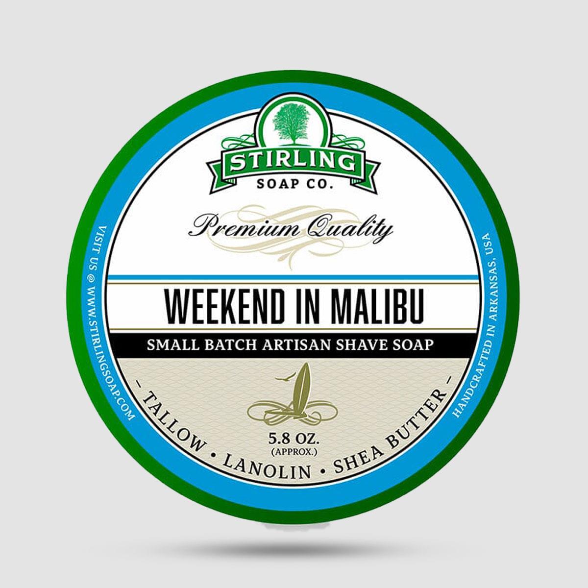 Shaving Soap - Stirling Soap Company - Weekend in Malibu 170ml