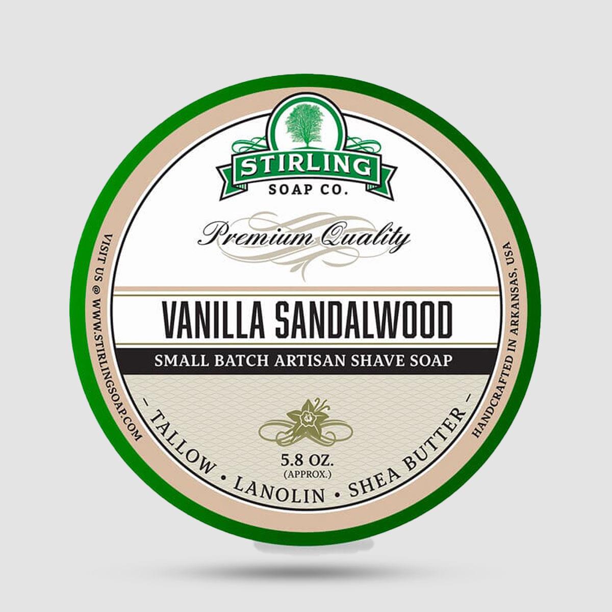 Shaving Soap - Stirling Soap Company - Vanilla & Sandalwood 170ml