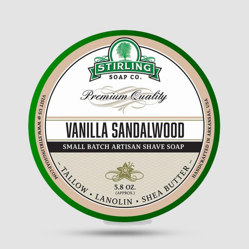 Shaving Soap - Stirling Soap Company - Vanilla & Sandalwood 170ml