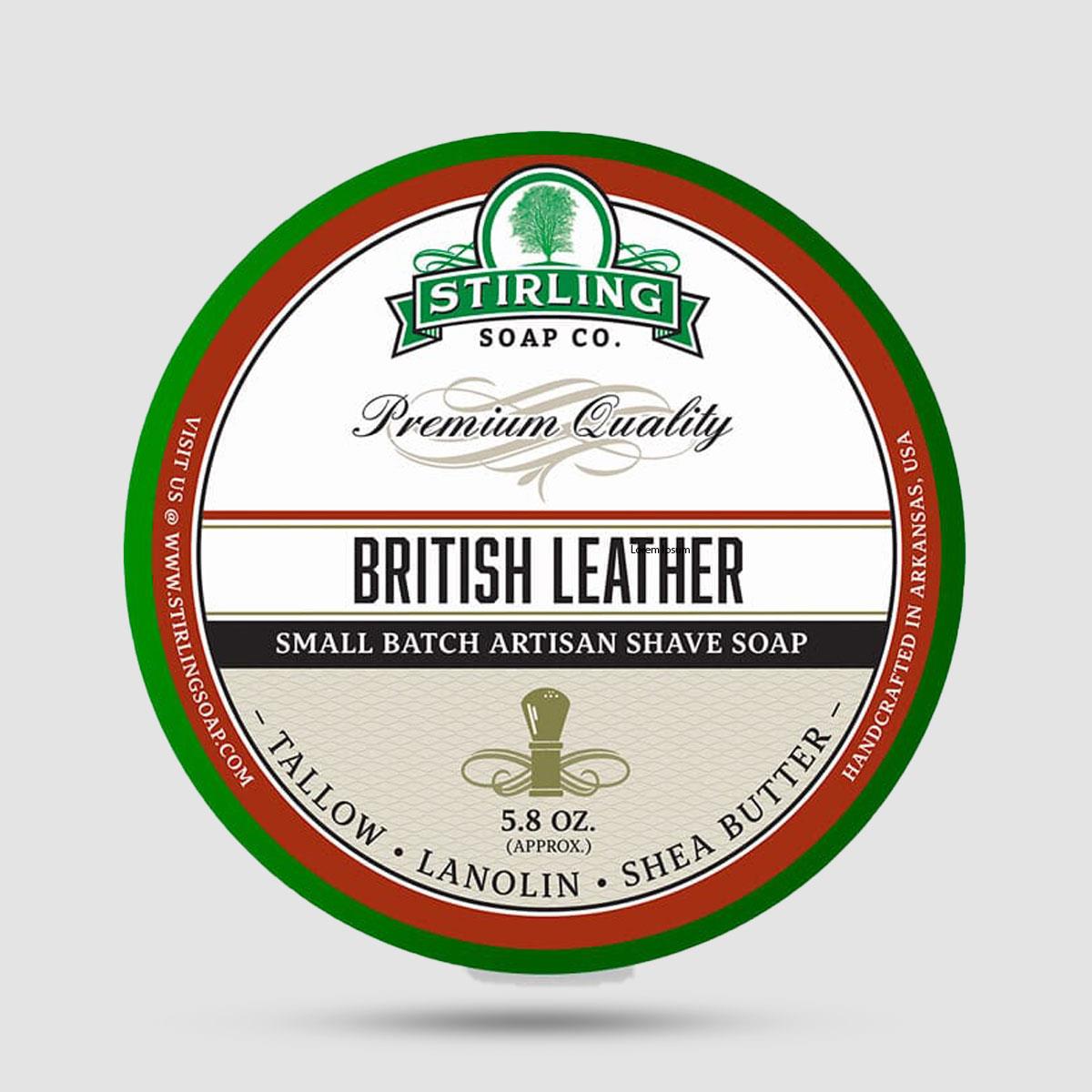 Shaving Soap - Stirling Soap Company - British Leather 170ml