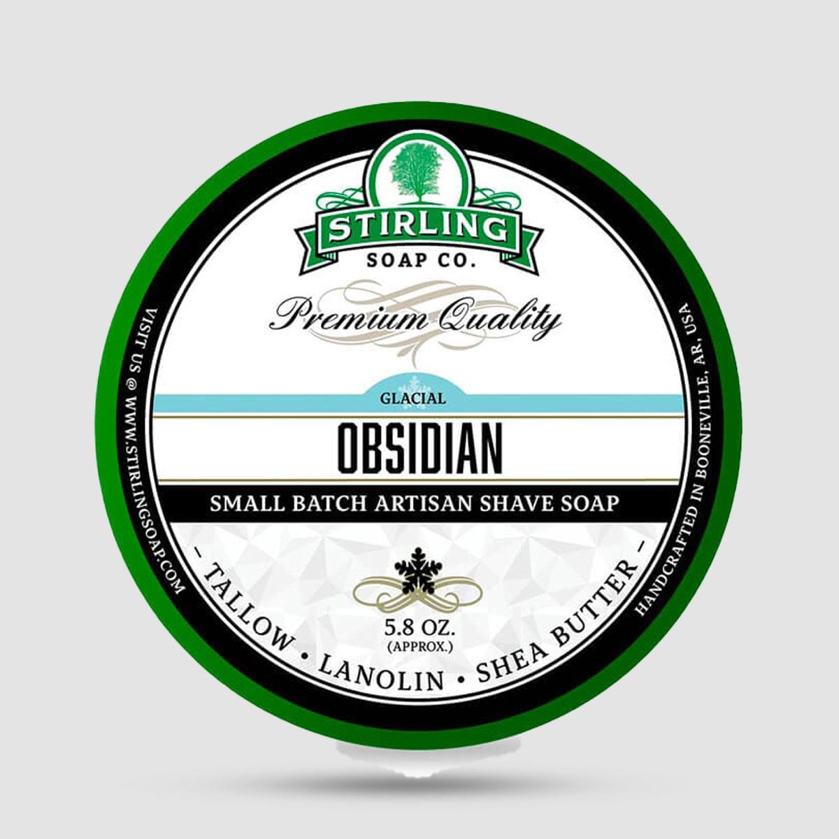 Shaving Soap - Stirling Soap Company - Glacial Obsidian 170ml