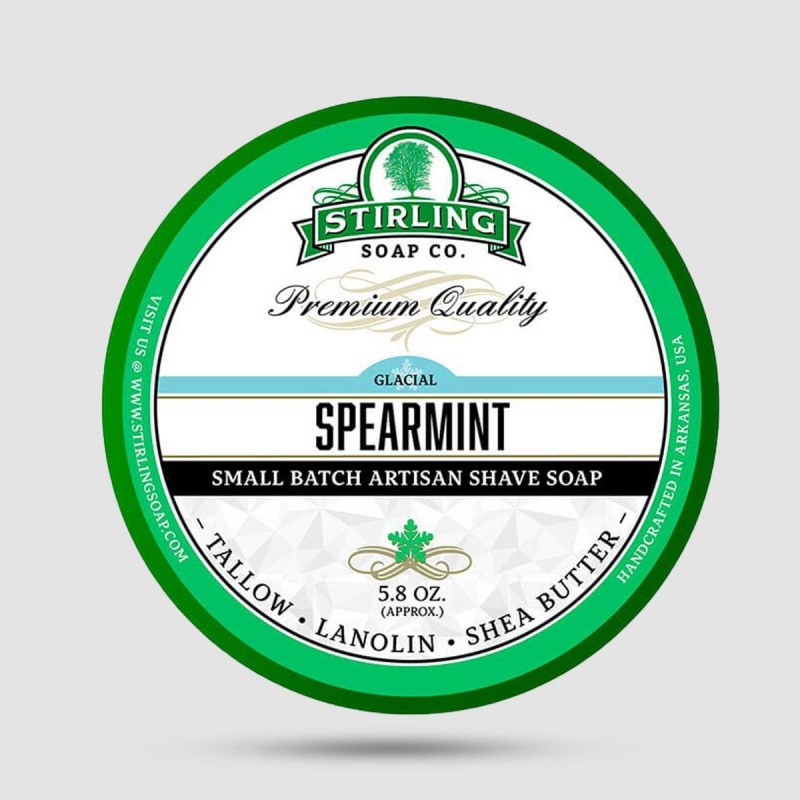 Shaving Soap - Stirling Soap Company - Glacial Spearmint 170ml