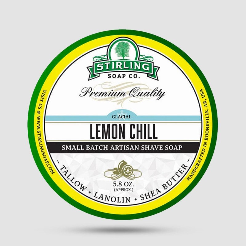 Shaving Soap - Stirling Soap Company - Glacial, Lemon Chill 170ml