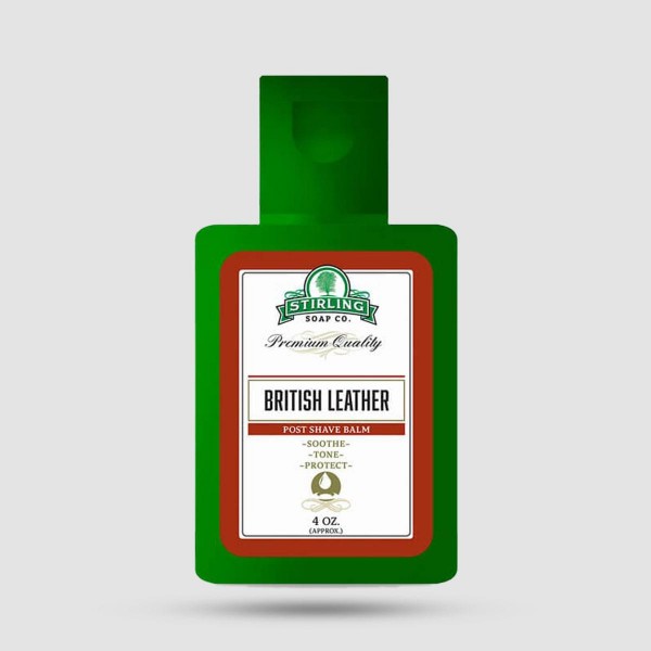 Aftershave Balm - Stirling Soap Company - British Leather 118ml