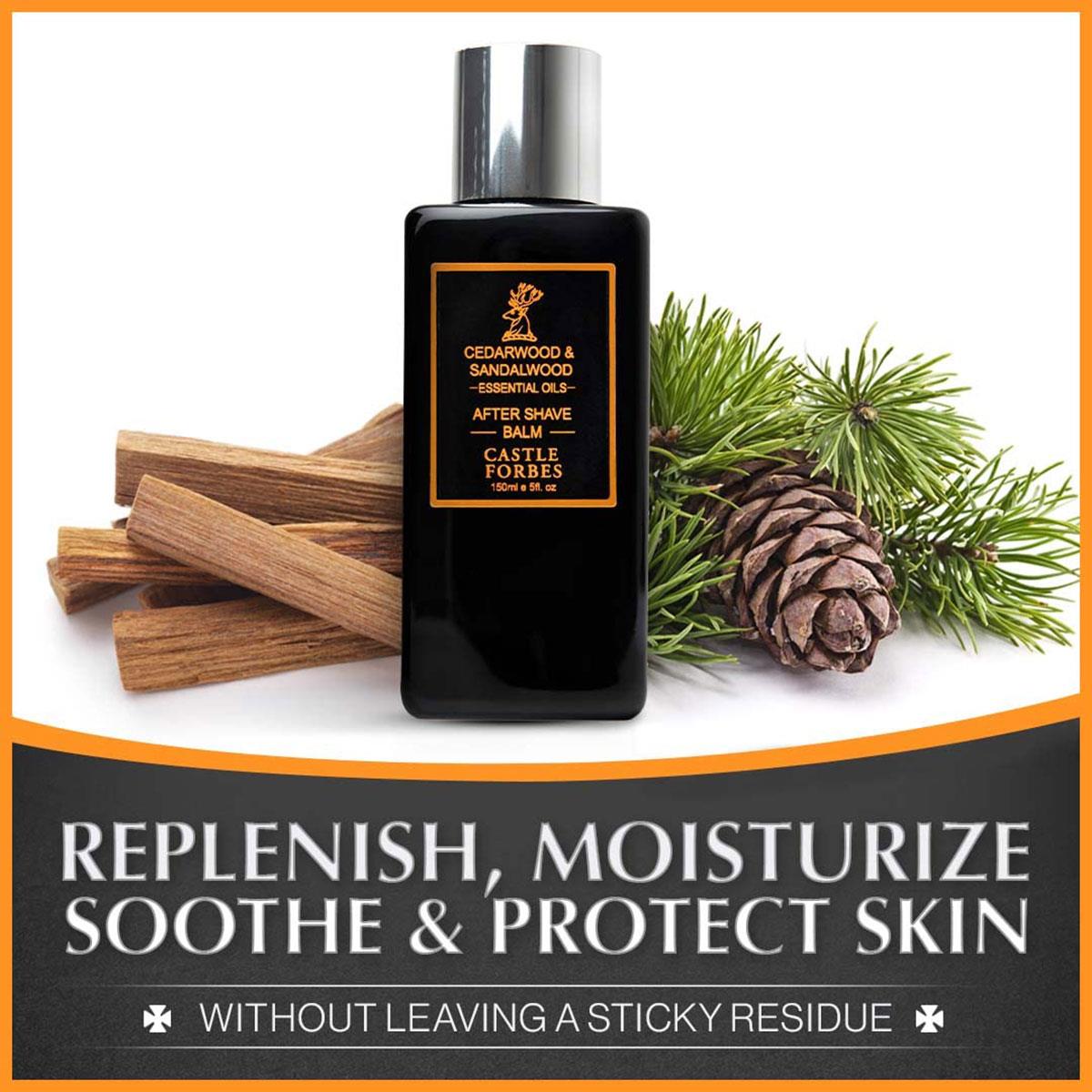 After Shave Balm - Castle Forbes - Cedarwood & Sandalwood 150ml