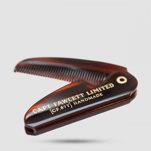 Moustache Comb - Captain Fawcett - Folding, Pocket