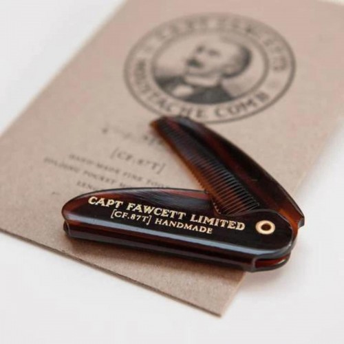 Moustache Comb - Captain Fawcett - Folding, Pocket