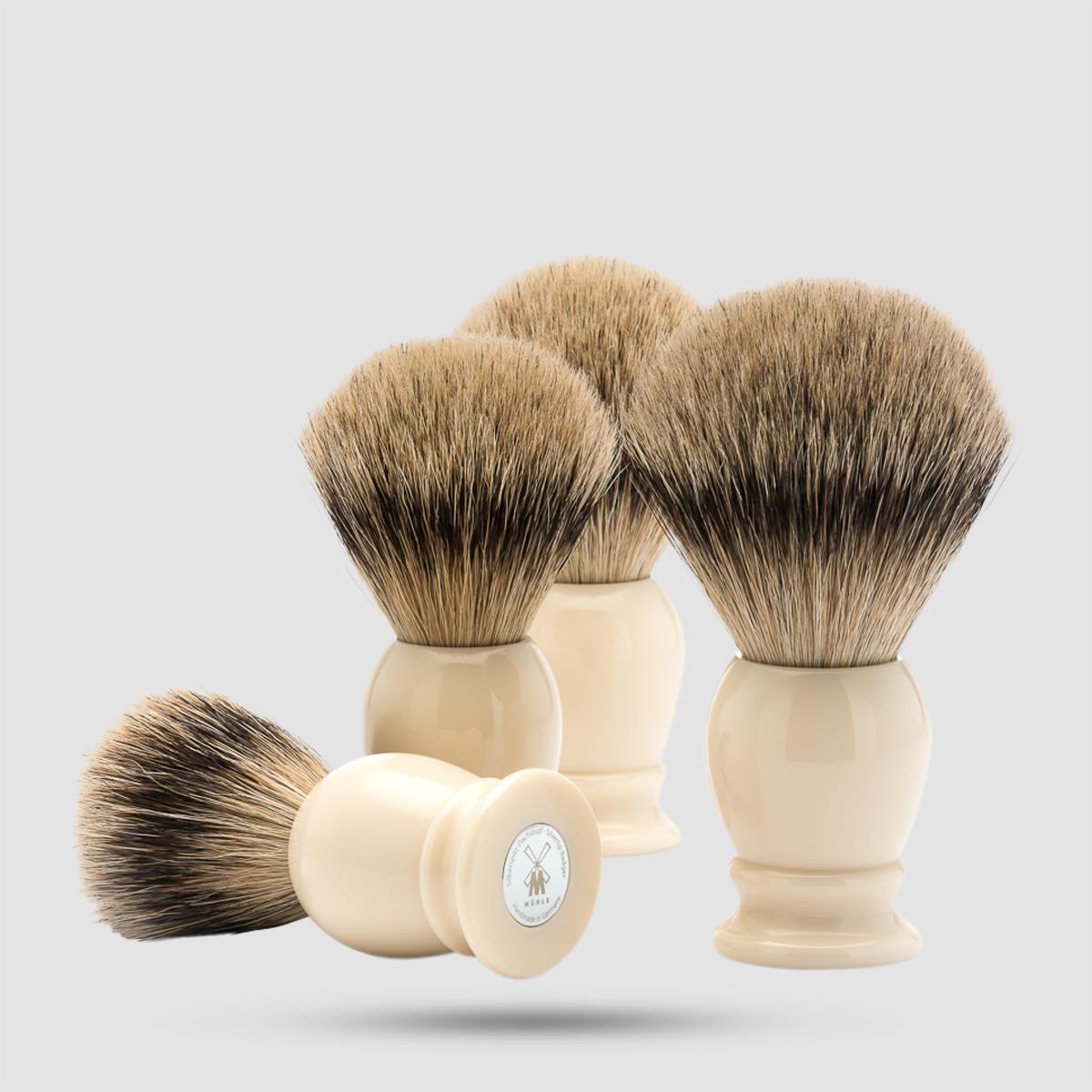 Shaving Brush - Muhle Purist -95 K 257, Silvertip Badger