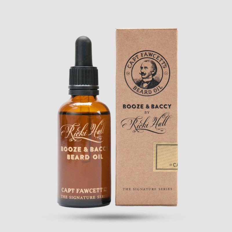 Beard Oil - Captain Fawcett - Ricki Hall's Booze And Baccy 50ml