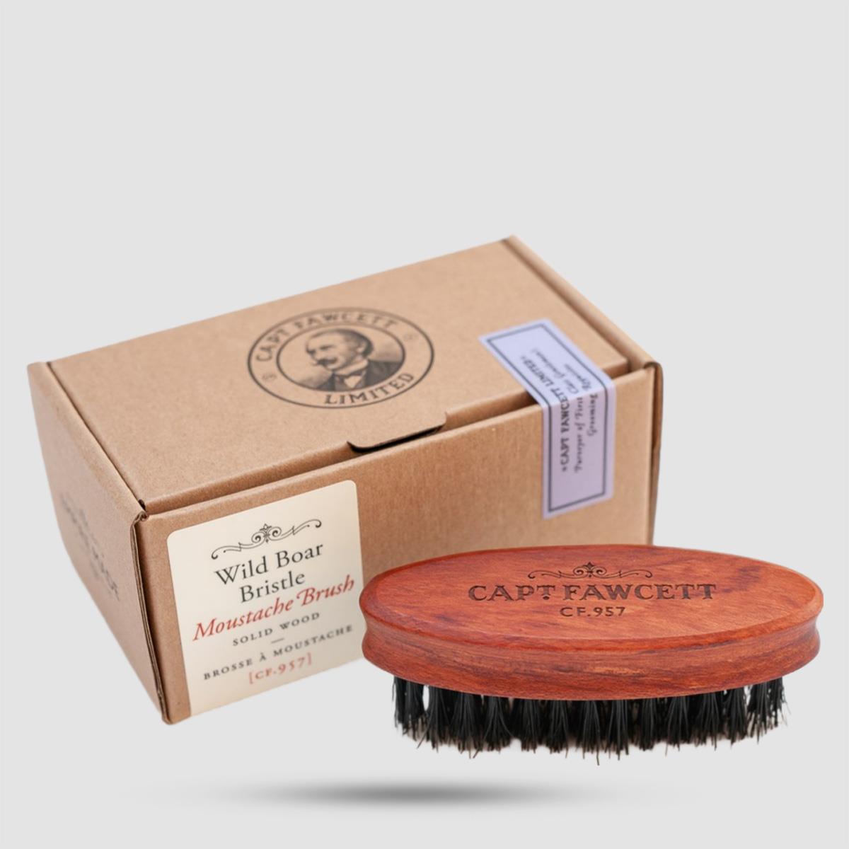 Moustache Brush - Captain Fawcett - Wild Boar Bristle