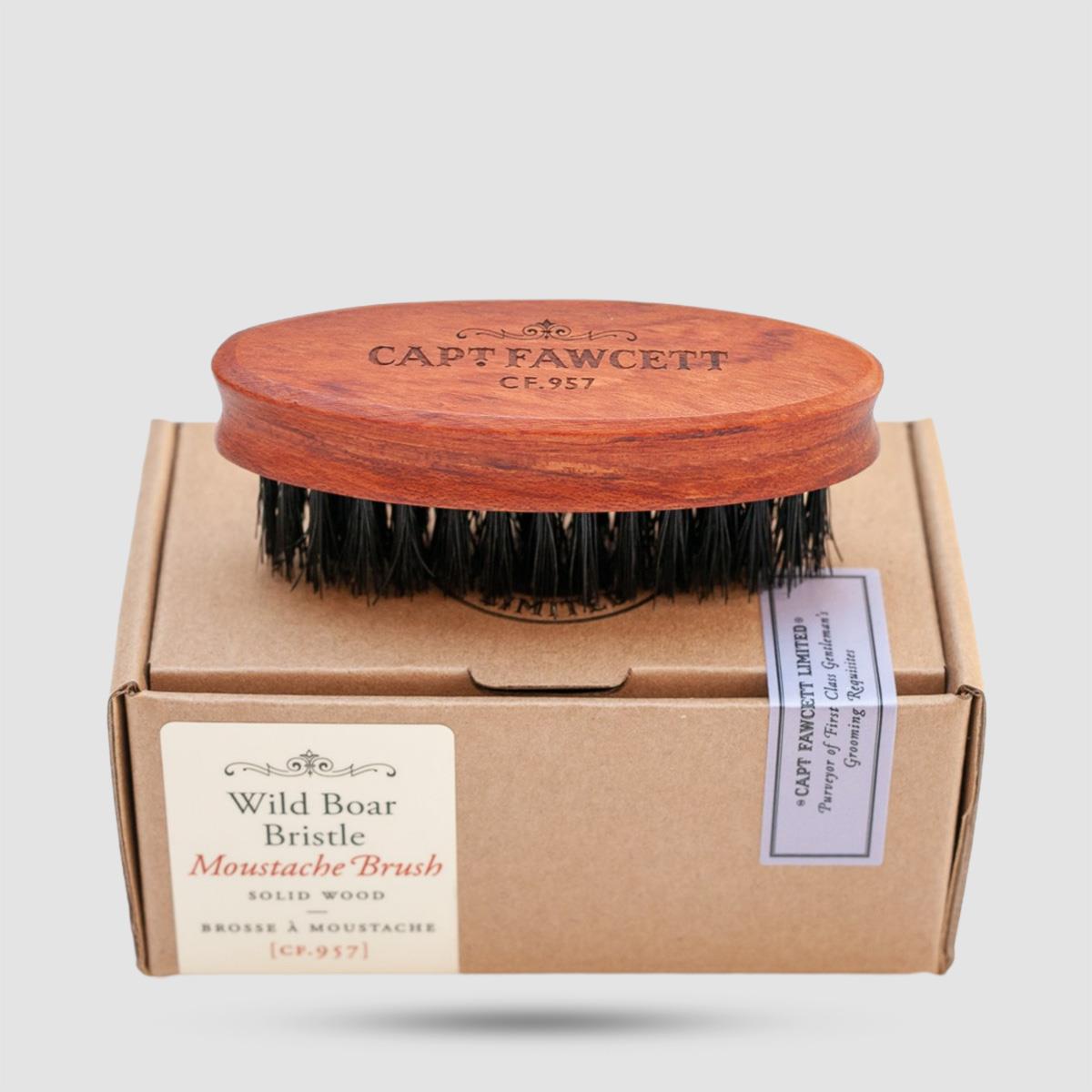 Moustache Brush - Captain Fawcett - Wild Boar Bristle