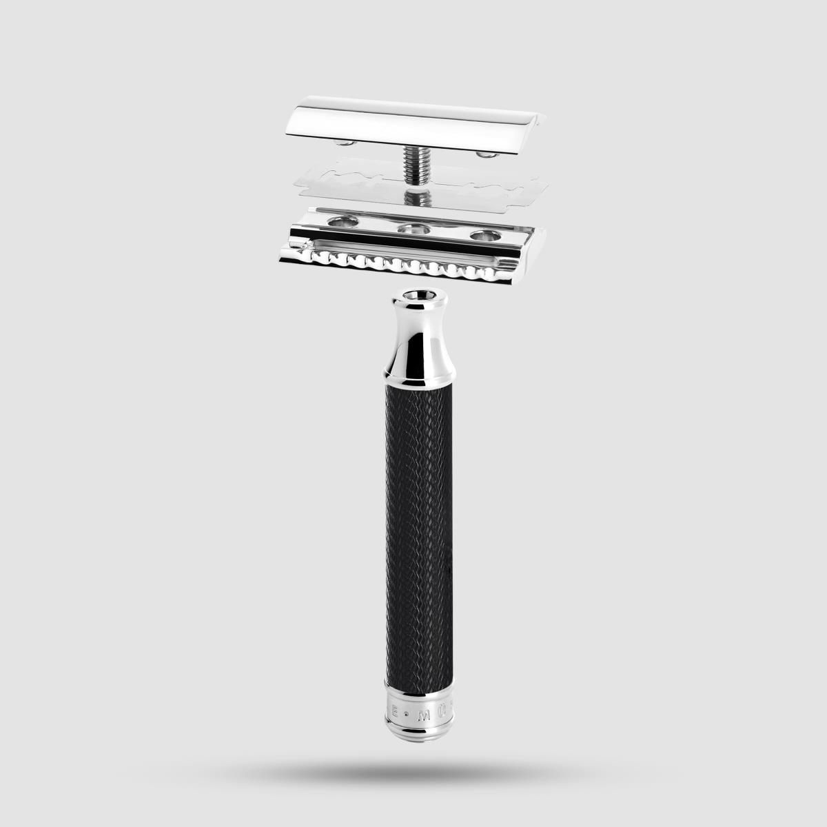 Safety Razor - Muhle Traditional - R 89 Black, Closed Comb