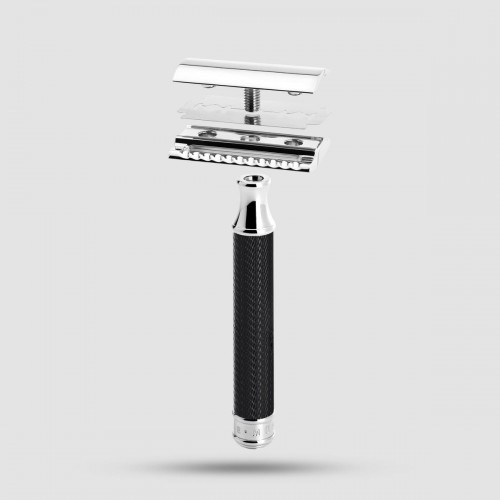 Safety Razor - Muhle Traditional - R 89 Black, Closed Comb