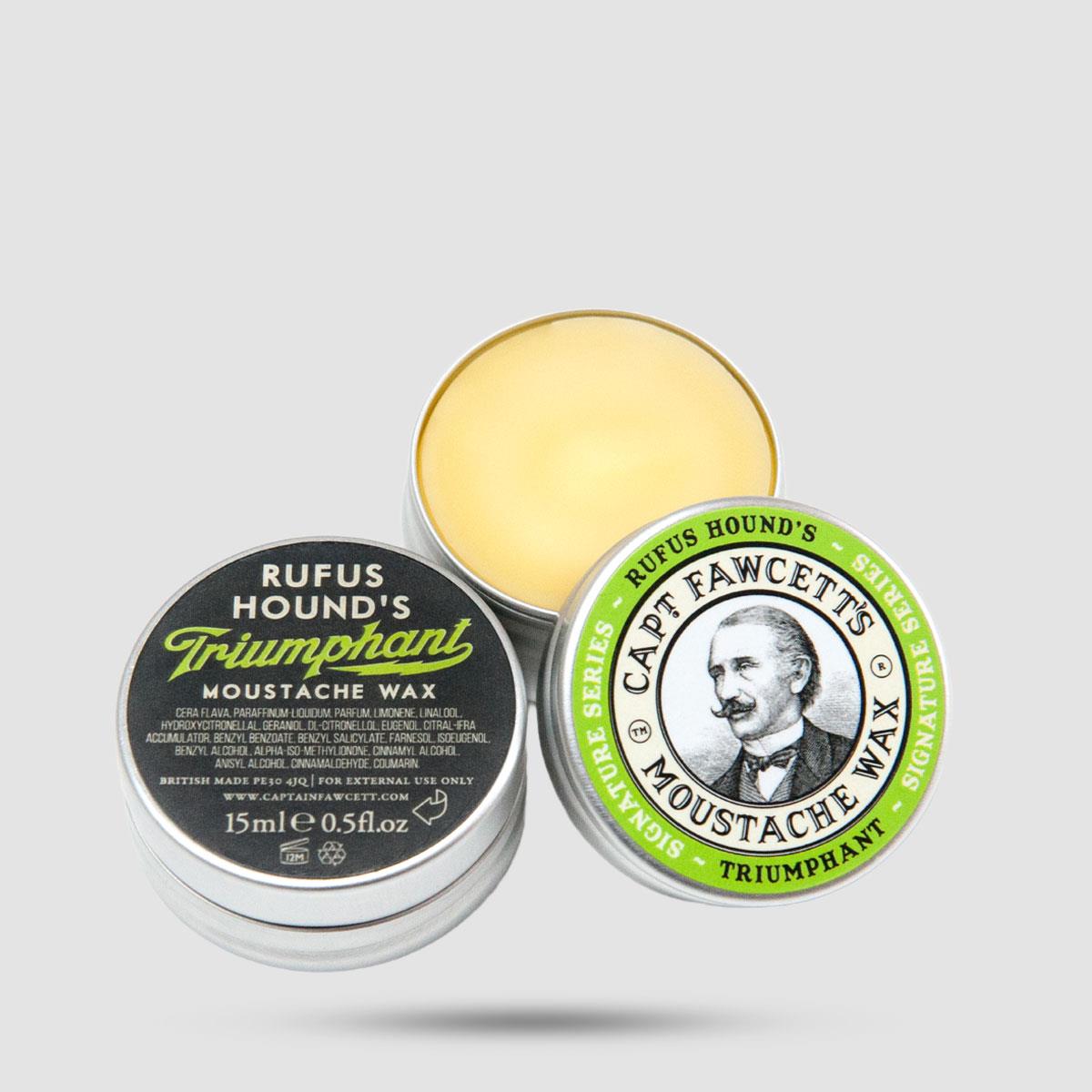 Moustache Wax - Captain Fawcett - Rufus Hound's Triumphant 15ml / 0.5 fl.oz