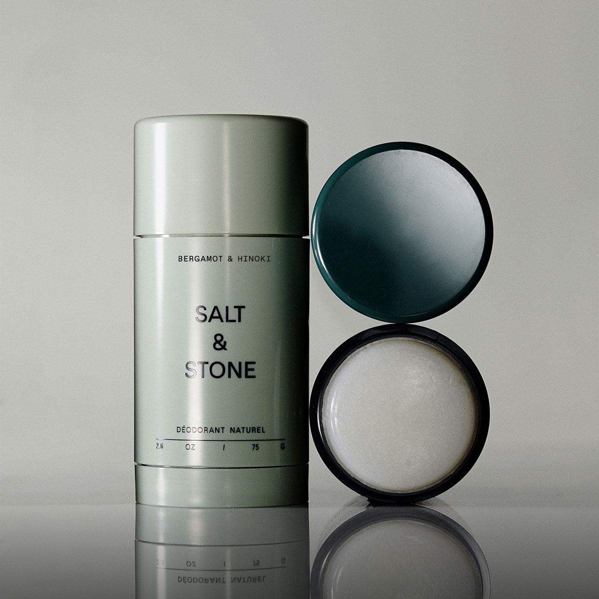 Natural Deodorant Stick - Salt and Stone - Bergamot & Hinoki | Extra Strength 75g