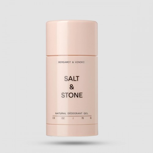 Natural Deodorant Gel - Salt and Stone - Sensitive Skin | Bergamot & Hinoki 75g