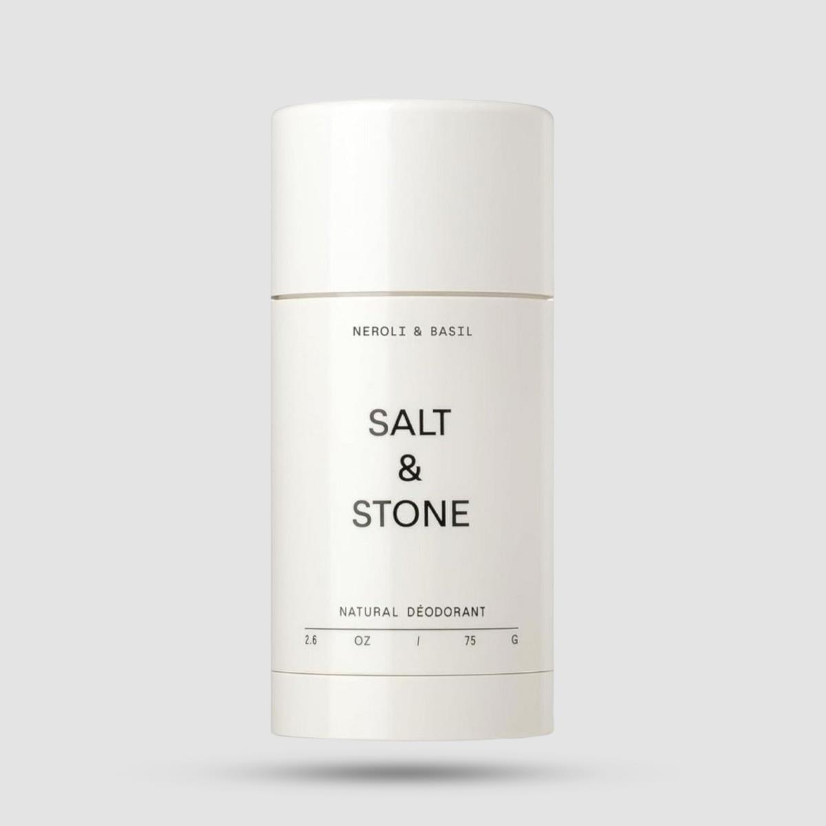 Natural Deodorant Stick - Salt and Stone - Neroli | Basil | Shiso Leaf | Extra Strength 75g