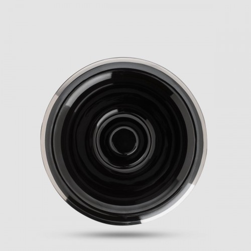 Shaving Bowl - Muhle - Black Porcelain With Platinum Rim (Rn 16)