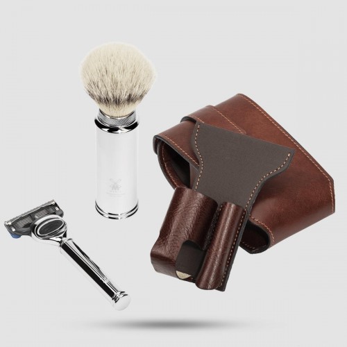 Travel Shaving Set - Muhle - RT 2 F , With Silvertrip Fibre