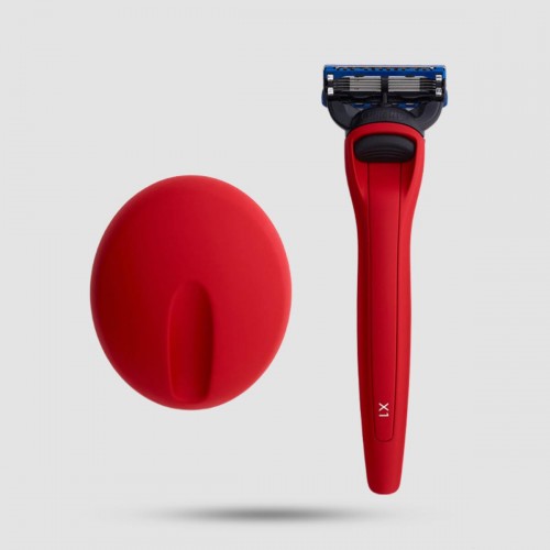 Ξυράφι 5 Λεπίδων Με Βάση - Bolin Webb - X1 Razor & Stand - Matte Red